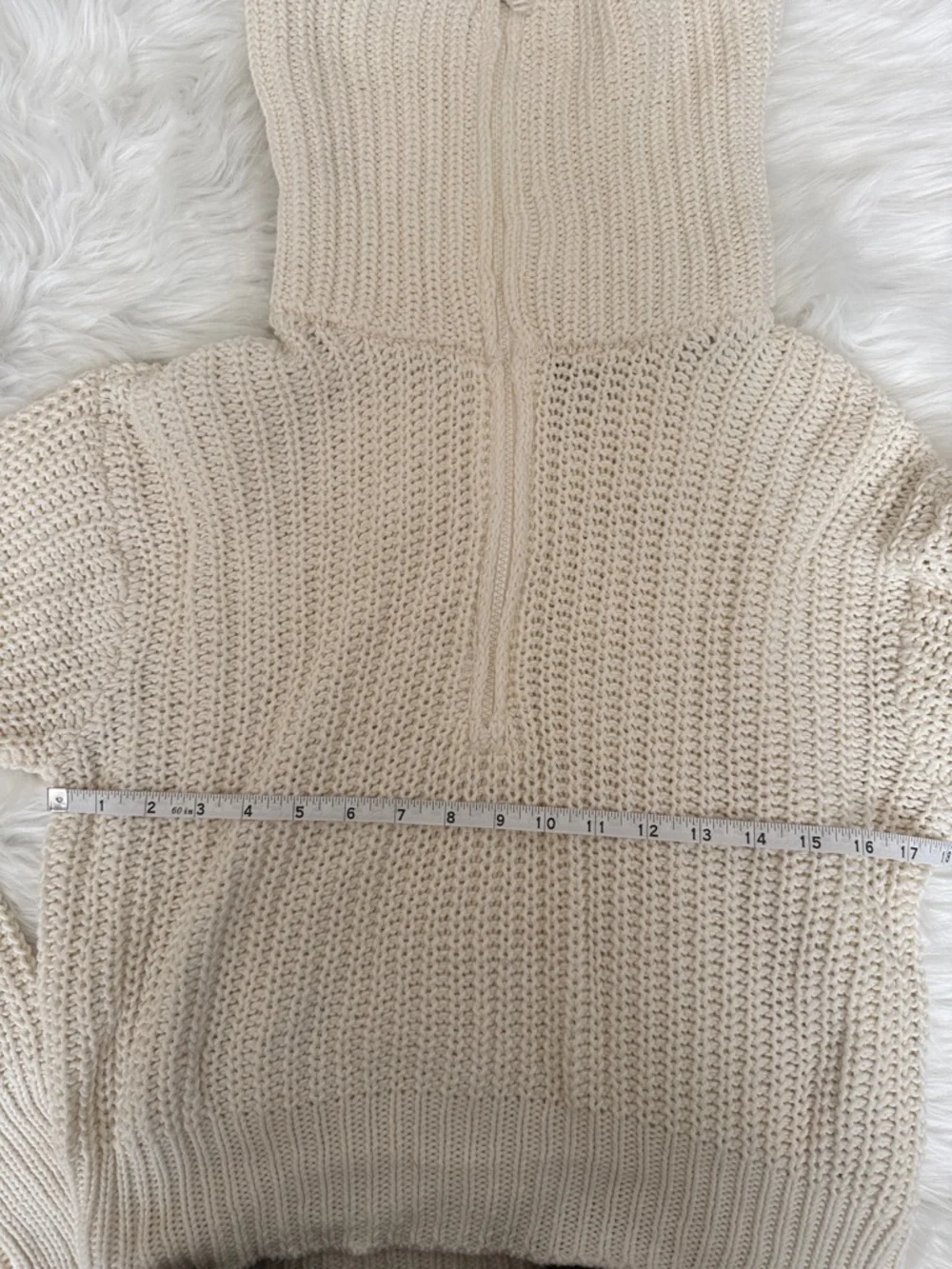 American Eagle Chunky Knit Half-Zip Sweater – Women’s Size Small - Picture 5 of 9